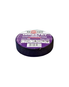 Taśma izolacyjna INDUSTRY na tkaninie 25mm x 25m Repero 735 czarna