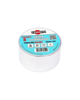 Taśma aluminiowa do kominka o wysokiej odporności termicznej (do +350C) REPERO 602 ALU HOT 50mm/10m