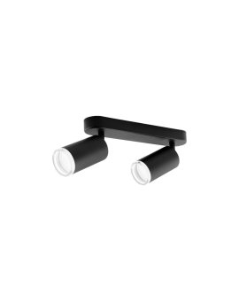 Lampa Sufitowa Reflektor LED Spot 2x GU10 IP44 ADERO Czarna Lumiled