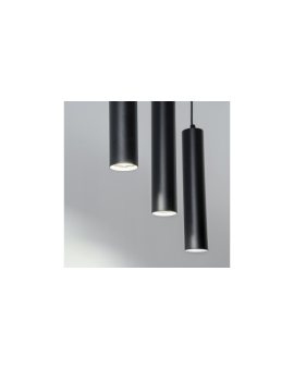 Lampa Wisząca Sufitowa Zwis 29cm Reflektor 3x GU10 LED SOPLO Czarny LUMILED