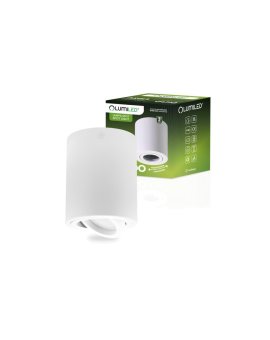 Oprawa Natynkowa HALOGENOWA Spot Tuba Ruchoma LUNDO GU10 LUMILED Okrągła Biała 80mm