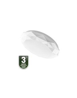 Plafon LED Lampa Sufitowa Natynkowa 12W IP44 Okrągły GLORY 2 DIAMENT 26cm LUMILED