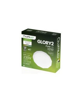 Plafon LED Lampa Sufitowa Natynkowa 18W IP44 Okrągły GLORY 2 Diament 33cm LUMILED
