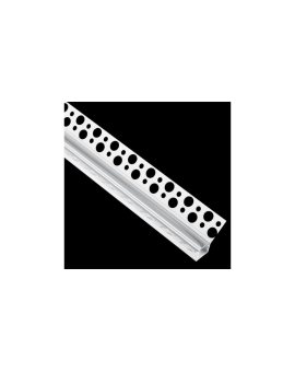 Profil Aluminiowy Podtynkowy Architektoniczny Narożny Typ W do LED Wpuszczany do Płyt KARTON / GIPS 1m + Przeźroczysty Klosz