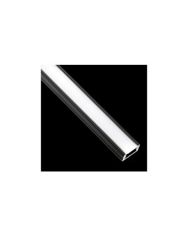 Profil Aluminiowy natynkowy MINI do taśm LED nawierzchniowy, nakładany 2m Czarny + Mleczny Klosz