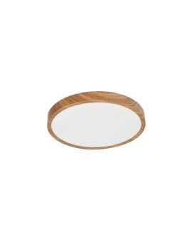 Plafon LED PERETI 18W drewniany pierścień 29,5cm, 3000K barwa ciepła, 1800lm, IP44, 220-240V EDO777612 EDO