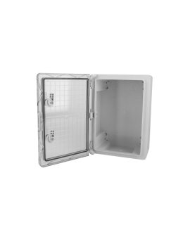 ROZDZIELNIA SKRZYNKA ELEKTRYCZNA OBUDOWA HERMETYCZNA TRANSPARENTNA ABS 25x35x15 IP65