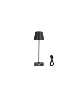 Lampka stołowa NELI 2,7W LED czarna, z akumulatorem 2200mAh, IP54, barwa ciepła 200lm, 33cm, EDO777641 EDO