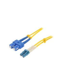 QOLTEC-54031 Patch cord światłowodowy LC/UPC,SC/UPC 1m Światłowód: 9/125um
