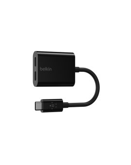 Belkin Adapter 2/USB-C do audio i ładowania PD 60W, czarny