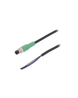 1447280 Kabel do czujników/automatyki, M8, Ilość pinów: 3, proste, 10m, wtyk, 4A