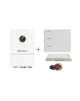 GROWATT Zestaw: Falownik hybrydowy WIT-12K-X-HU 3-fazowy + Bateria 15kWh + podstawa + kable