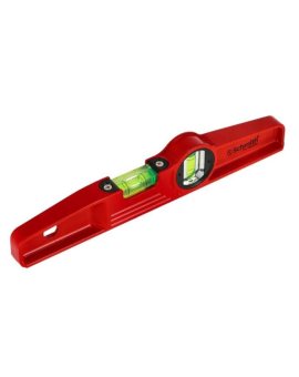 Poziomica aluminiowa mała 25cm 2 libelle trapezowa z magnesem Schmith