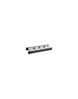 Patch Panel 1U Rack 19 UTP 24x RJ45 Cat5e, czarny