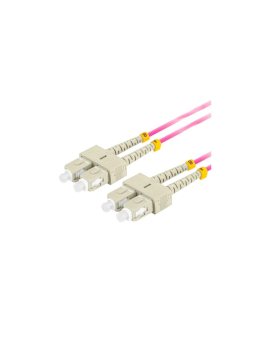 Patchcord światłowodowy MM SC/UPC-SC/UPC duplex 3mm OM4 magenta 5m LANBERG