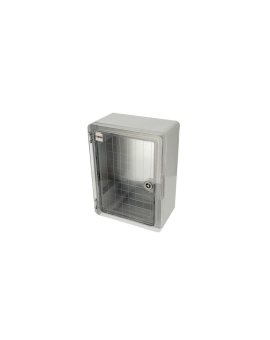 Obudowa standardowa ABS 250x330x140 z ocynkowaną płytą montażową (z przeźroczystymi drzwiami) 800.701.002 HOROZ