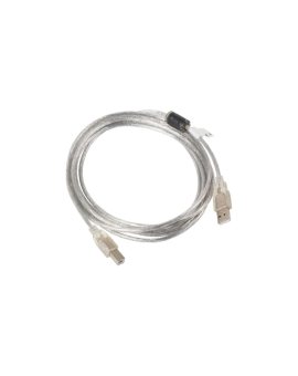 Kabel drukarkowy USB 2.0 A / B (wtyk / wtyk) transparentny ferryt 3m LANBERG