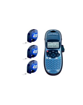 Drukarka etykiet DYMO LetraTag 100H Razor dla domu, dzieci, Home Office (LT-100H) S0883990 + 3 taśmy DYMO LT 12mm