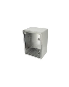 Obudowa standardowa ABS 300x400x210 z ocynkowaną płytą montażową (z przeźroczystymi drzwiami) 800.701.006 HOROZ