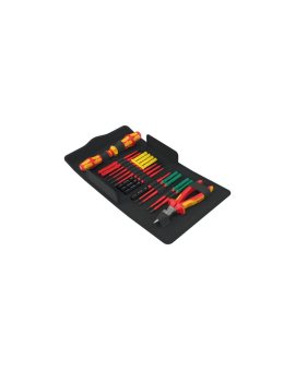 Zestaw wkrętaków izolowanych dla elektryka 24 sztuki: 2x rękojeść + 4x płaskie PŁ + 4x krzyżowe PH + 2x PZ/S + 4x gwiazdkowe TX
