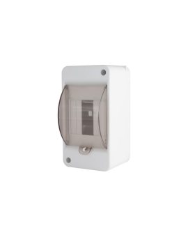 Rozdzielnica natynkowa S-3 1x3 moduły IP40 76x140x67mm drzwi transparentne dymne INCOBEX