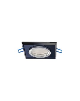 Punktowa oprawa sufitowa wpuszczana CRYSTAL Black IP20 kwadratowa szkło czarna EDO777131 EDO