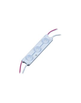 Moduł oświetleniowy 3x LED SMD 0,72W 12V 83lm/W czerwony z taśmą samoprzylepną IP67 MW-MLD-2835-3R-LENS