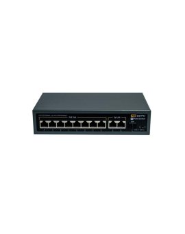 Switch 8x PoE 10/100 Mbps 802.3af/at + 2x Uplink 100/1000 Mbps + 1x SFP, 120W, tryb Extend (250m)