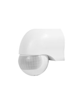 Czujnik ruchu PIR, 180, 1200W, IP44, regulacja pionowa i pozioma, biały
