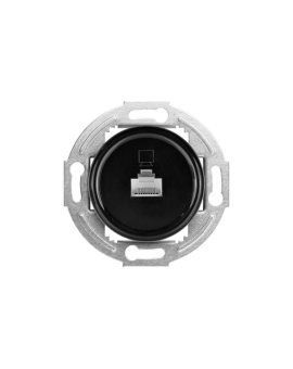Gniazdo LAN Retro, 1xRJ45, kat.5e, czarne