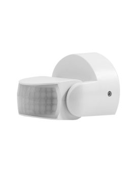 Czujnik ruchu PIR, 360/180, 1200W, IP65, natynkowy, biały