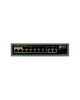 Switch 8x PoE 100/1000 Mbps 802.3af/at + 2x Uplink 100/1000 Mbps + 1x SFP, 120W