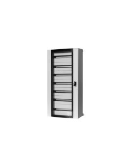Szafa metalowa MISTRAL szklane drzwi - 600x1200x250 mm 168 modułów, 7 rzędów IP55