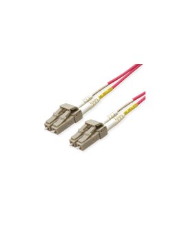 ROLINE 50/125µm OM4, LC/LC, fioletowy, 1 m