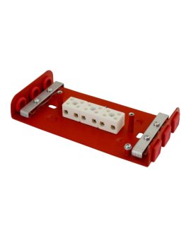 Puszka instalacyjna przeciwpożarowa przelotowa 6×2,5mm2 154x30x80mm 450V bez bezpieczników AWOP-625PP