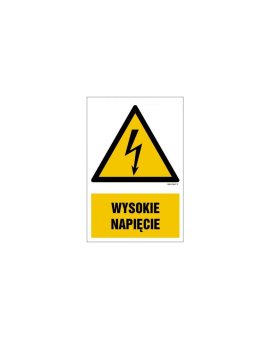 ZNAK - HA003 Wysokie napięcie 30 x 45 cm FN - Folia samoprzylepna