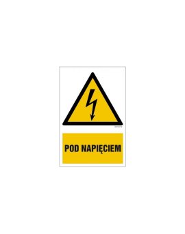 ZNAK - HA008 Pod napięciem 30 x 45 cm PN - Płyta 1mm