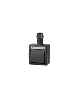AQUANT 2K łącznik natynkowy zwierny dzwonek IP65 antracytowy 5005-67
