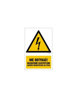 ZNAK - HA024 Nie dotykać 7,5 x 10 cm FN - Folia samoprzylepna