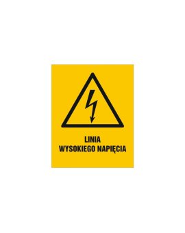 ZNAK - HA029 Linia wysokiego napięcia 60 x 75 cm PN - Płyta 1mm