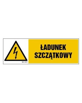 ZNAK - HB010 Obwód pomocniczy pod napięciem 45 x 15 cm PN - Płyta 1mm