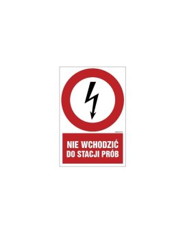 ZNAK - HC005 Nie wchodzić 70 x 105 cm PN - Płyta 1mm