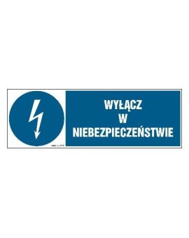 ZNAK - HE022 Wyłącz zbędne oświetlenie 70 x 105 cm PN - Płyta 1mm