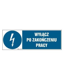 ZNAK - HF016 Używaj narzędzi o napędzie elektrycznym zasilanym napięciem 24V 45 x 15 cm PN - Płyta 1mm