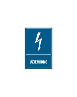 ZNAK - HG003 Uziemiono 15 x 22,5 cm FN - Folia samoprzylepna
