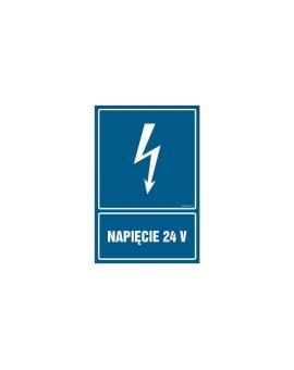 ZNAK - HG007 Napięcie 24 V 25 x 37,5 cm FN - Folia samoprzylepna