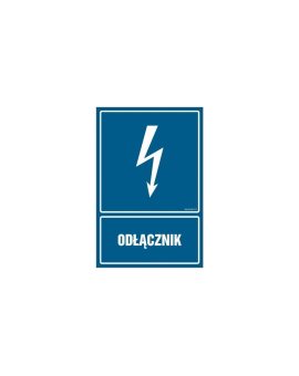 ZNAK - HG010 Odłącznik 10 x 15 cm FN - Folia samoprzylepna