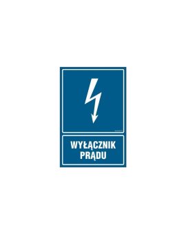 ZNAK - HG019 Wyłącznik prądu 70 x 105 cm FN - Folia samoprzylepna