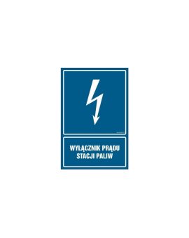 ZNAK - HG019 Wyłącznik prądu 70 x 105 cm PN - Płyta 1mm