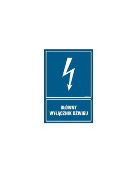 ZNAK - HG023 Główny wyłącznik dźwigu 7,5 x 10 cm PN - Płyta 1mm